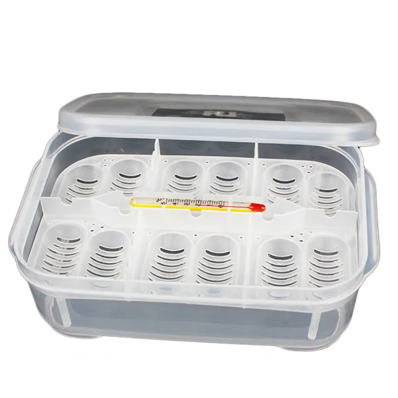 12 Holes Portable Reptile Incubator Breeding Box Hatching Lizard Gecko Snake Case Amphibians Container Box with Thermometer
12 Holes Portable Reptile Incubator Breeding Box Hatching Lizard Gecko Snake Case Amphibians Container Box with Thermometer