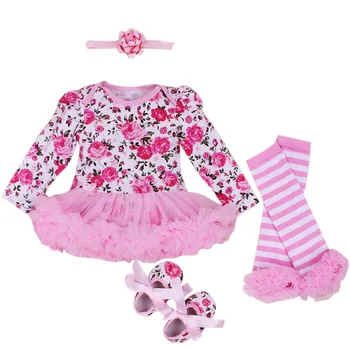 4PCs per Set Baby Girls Flower Rose Tutu Dress Headband Shoes Legging Warmers Infant Girl Long Sleeve Outfit
4PCs per Set Baby Girls Flower Rose Tutu Dress Headband Shoes Legging Warmers Infant Girl Long Sleeve Outfit