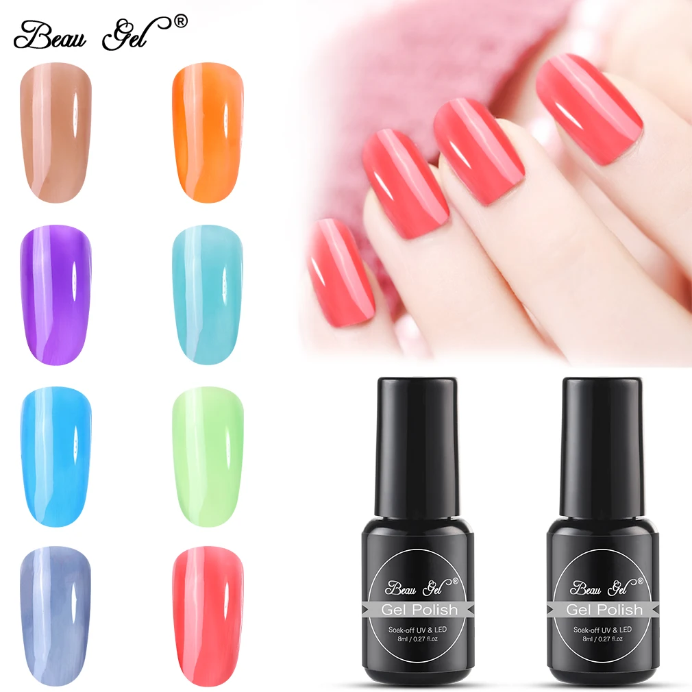 Beau Gel 8ml Gemstone Nail Gel Polish Soak Off Translucent Candy Color Gel Nail Polish UV LED Gel Varnish Nail Art Tips Lacquer
Beau Gel 8ml Gemstone Nail Gel Polish Soak Off Translucent Candy Color Gel Nail Polish UV LED Gel Varnish Nail Art Tips Lacquer