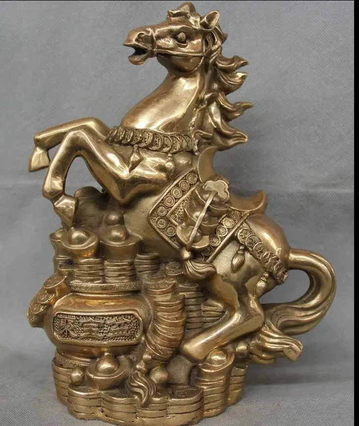 671115440++++12" Chinese Brass Zodiac Year Horse Coin treasure bowl Wealth Successful Statue
671115440++++12" Chinese Brass Zodiac Year Horse Coin treasure bowl Wealth Successful Statue