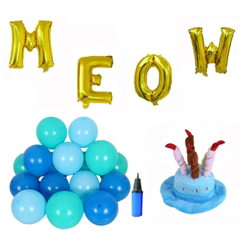 MEOW Letter Balloons Cat Birthday Decorations Set Cat Hat 15 Pcs Latex Balloons for Dog Cat Pets Animals
MEOW Letter Balloons Cat Birthday Decorations Set Cat Hat 15 Pcs Latex Balloons for Dog Cat Pets Animals