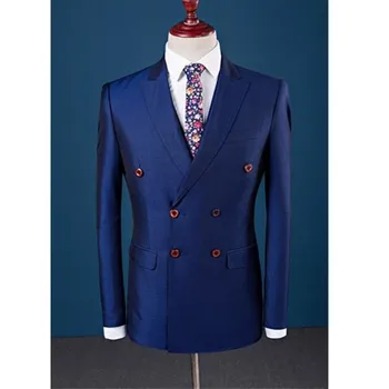 Men's three-piece suit (coat + pants + vest) British new men's suit double-breasted Slim fashion blazer
Men's three-piece suit (coat + pants + vest) British new men's suit double-breasted Slim fashion blazer
