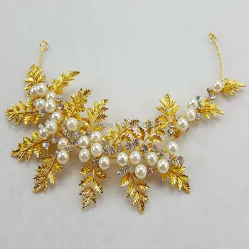 Crown Crystal Diamond Leaves Pearl Bridal Charming Wedding Tiara Headwear Hair Decoration Accessories for Party Prom Date 9001
Crown Crystal Diamond Leaves Pearl Bridal Charming Wedding Tiara Headwear Hair Decoration Accessories for Party Prom Date 9001