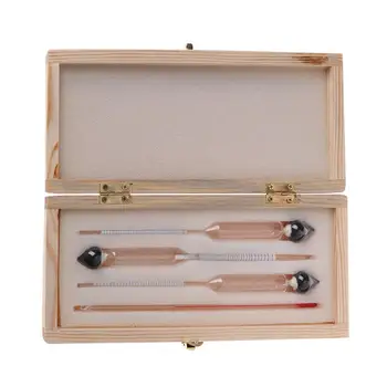 3 Pcs 0-100% Hydrometer Alcoholmeter Tester Set Alcohol Concentration Meter + Thermometer
3 Pcs 0-100% Hydrometer Alcoholmeter Tester Set Alcohol Concentration Meter + Thermometer