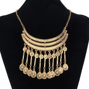 Gold/Silver Plated Bohemian Tassel Power Maxi Necklace Women Long Zinc Alloy Colar Choker Necklace Ethnic Party Jewelry
Gold/Silver Plated Bohemian Tassel Power Maxi Necklace Women Long Zinc Alloy Colar Choker Necklace Ethnic Party Jewelry