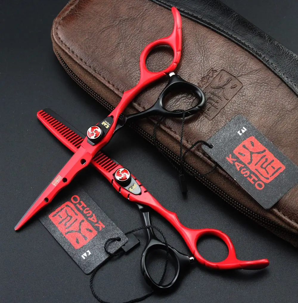 Professional Kasho 6.0 Inch Hair Scissors Hairdressing Scissors Cutting Thinning Scissors Styling Tools Barber Shears
Professional Kasho 6.0 Inch Hair Scissors Hairdressing Scissors Cutting Thinning Scissors Styling Tools Barber Shears