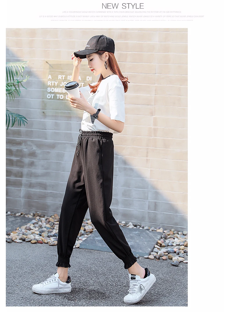 Spring and Summer Loose Bloomer Ruffle Ankle Cuff Casual Pants Spring and Summer Loose Bloomer Ruffle Ankle Cuff Casual Pants