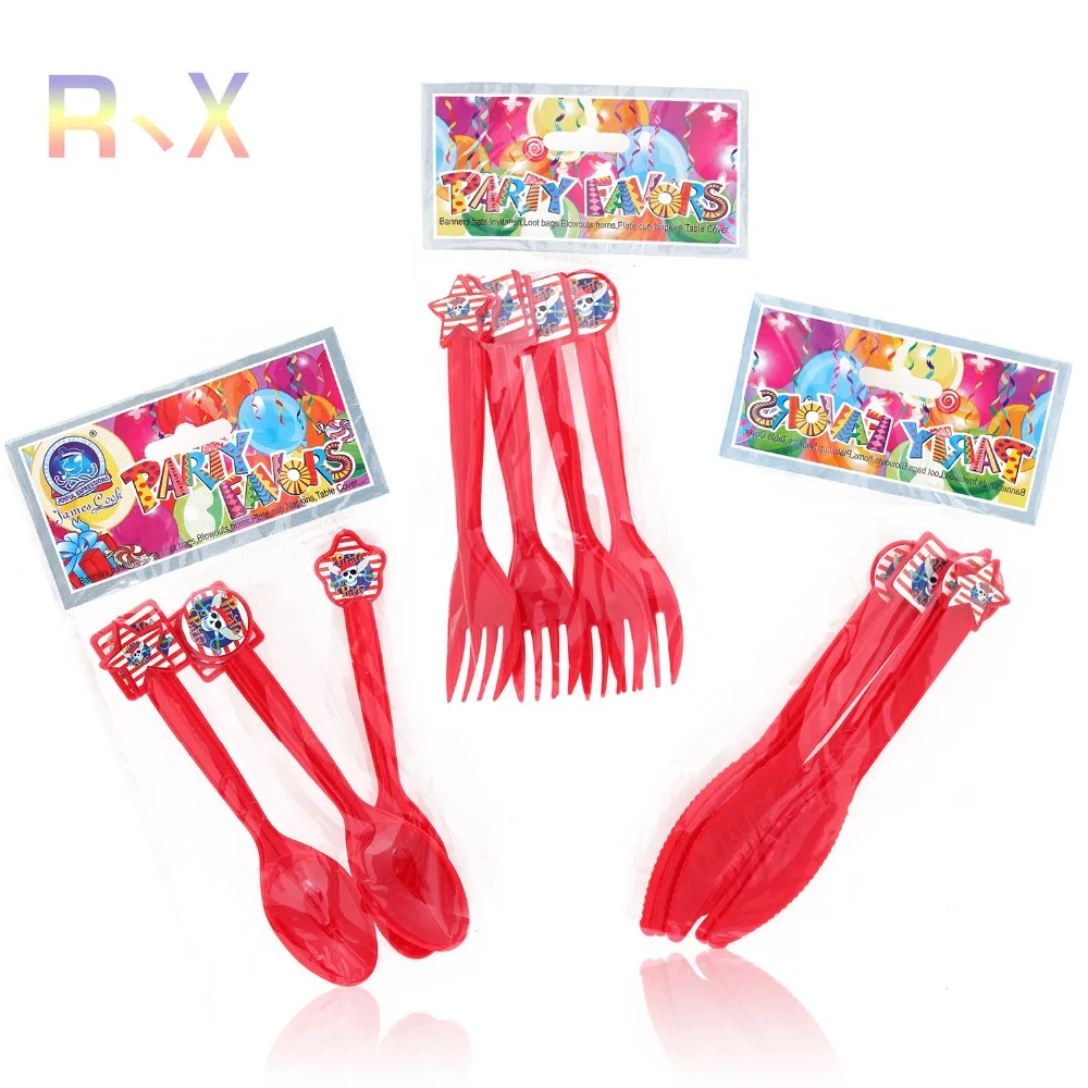 18PCS/lot Pirates Theme knife fork spoon Plastic Party decoration Happy birthday wedding event party supplies for kids
18PCS/lot Pirates Theme knife fork spoon Plastic Party decoration Happy birthday wedding event party supplies for kids