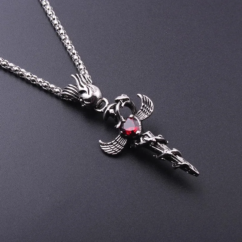Myserious Angel Wings Male Metal Pendant Necklace Snake Necklaces Gift Boutique Sword Cross Jewelry Creative Man
Myserious Angel Wings Male Metal Pendant Necklace Snake Necklaces Gift Boutique Sword Cross Jewelry Creative Man