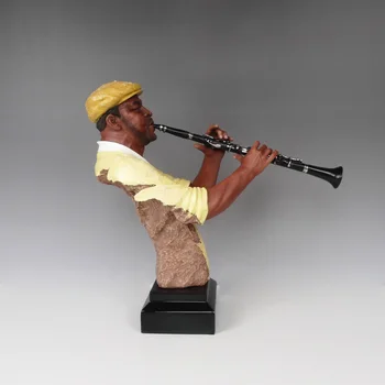 Temple painted American Art Collection Music Theme Clarinet Player Resin Figures Home Ornaments
Temple painted American Art Collection Music Theme Clarinet Player Resin Figures Home Ornaments