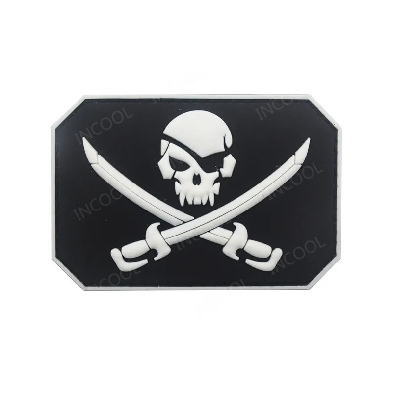 Pirate Skull Patches 3D PVC Military Tactical Combat Morale Patch Rubber Flag Biker Fastener Patches For Clothing Backpack Bags
Pirate Skull Patches 3D PVC Military Tactical Combat Morale Patch Rubber Flag Biker Fastener Patches For Clothing Backpack Bags