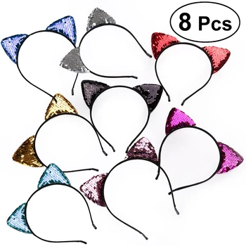 8pcs Sequin Cat Ears Headband Shiny Hair Hoops Cute Bling Hairband Hair Accessories for Women Girls
8pcs Sequin Cat Ears Headband Shiny Hair Hoops Cute Bling Hairband Hair Accessories for Women Girls