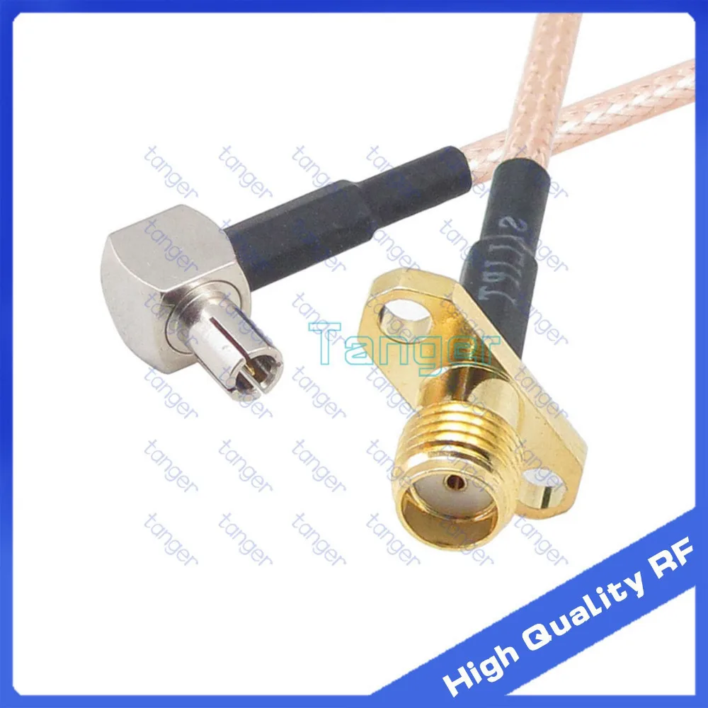 TS9 male right angle to SMA female jack 2 hole panel with 20cm 8in RG316 plug and RF Coaxial Pigtail Jumper High Quality cable