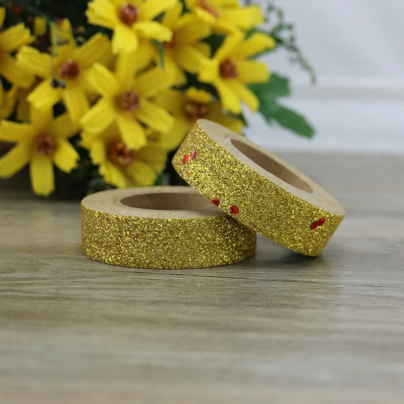 1 roll Adhesive Golden Glitter Washi Tape with red shine dots Scrapbooking Christmas Cute Decorative Paper Crafts Hot Sale
1 roll Adhesive Golden Glitter Washi Tape with red shine dots Scrapbooking Christmas Cute Decorative Paper Crafts Hot Sale