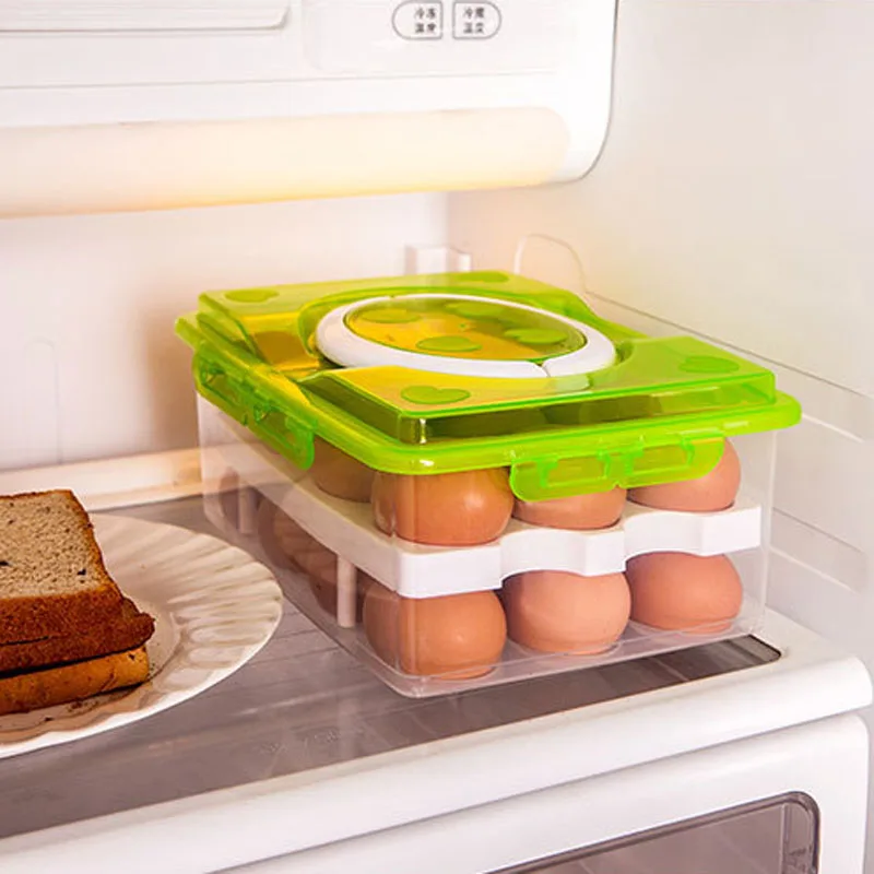 24 Grid Egg Holder Plastic for Fridge Refrigerator Double-layer Egg Storage Box Case Organizer Food Container
24 Grid Egg Holder Plastic for Fridge Refrigerator Double-layer Egg Storage Box Case Organizer Food Container