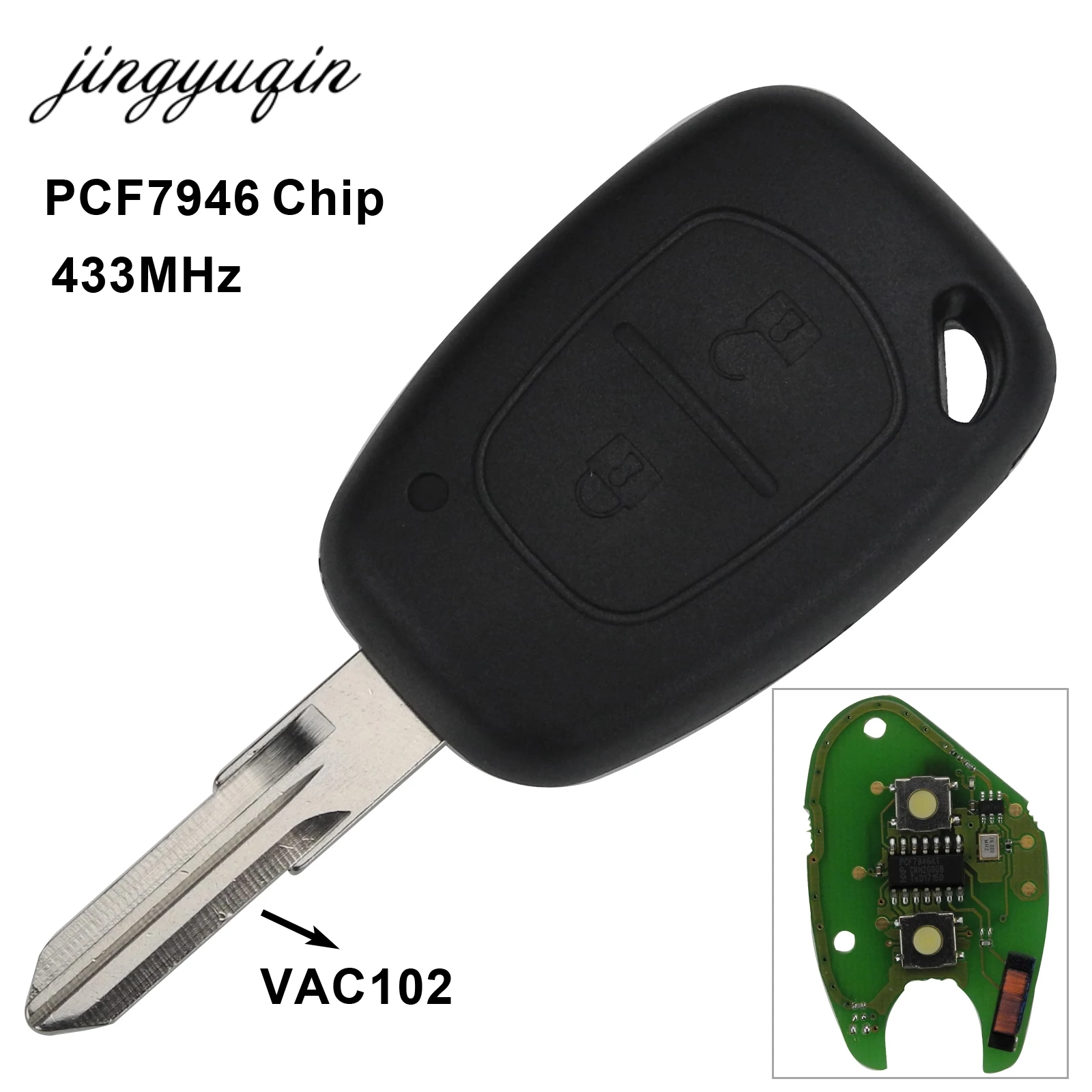 jingyuqin Car Remote Key Suit for Renault CLIO SCENIC KANGOO PCF7946 Chip 433MHZ VAC102 Blade 2 Button FCB Key
jingyuqin Car Remote Key Suit for Renault CLIO SCENIC KANGOO PCF7946 Chip 433MHZ VAC102 Blade 2 Button FCB Key