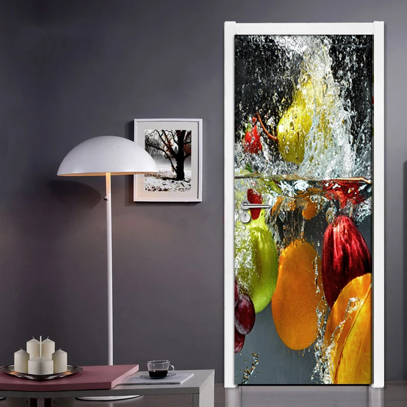 Fruits 3D Door Sticker Kitchen Art Mural Pvc Waterproof Photo Wallpaper Modern Living Room Door Decoration 3D Wall Covering
Fruits 3D Door Sticker Kitchen Art Mural Pvc Waterproof Photo Wallpaper Modern Living Room Door Decoration 3D Wall Covering