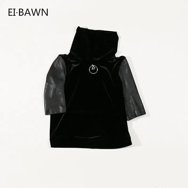Women's Shirt 2019 New Fashion Genuine Leather Pittching High Neck Half Sleeve Black Korean Fashion Real Sheepskin Ladies Blouse
Women's Shirt 2019 New Fashion Genuine Leather Pittching High Neck Half Sleeve Black Korean Fashion Real Sheepskin Ladies Blouse