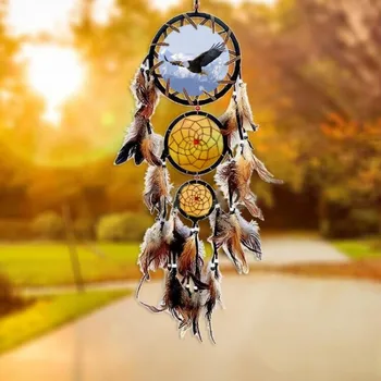 Handmade Dreamcatcher Wind Chimes Wolf Pattern Feather Pendant Dream Catcher Hanging Gift Home Decoration Ornament 2018 New Year
Handmade Dreamcatcher Wind Chimes Wolf Pattern Feather Pendant Dream Catcher Hanging Gift Home Decoration Ornament 2018 New Year
