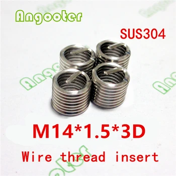 50pcs M14*1.5*3D Wire Thread Insert Bushing Screws Sleeve Stainless steel Repair Insert kit Fastener Connection Tools
50pcs M14*1.5*3D Wire Thread Insert Bushing Screws Sleeve Stainless steel Repair Insert kit Fastener Connection Tools