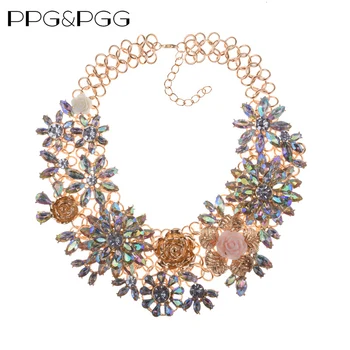 PPG&PGG Costume Jewelry Trendy Choker Statement Necklace Rhinestone Flower Women Heavy Maxi Necklace
PPG&PGG Costume Jewelry Trendy Choker Statement Necklace Rhinestone Flower Women Heavy Maxi Necklace