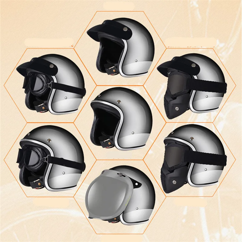 New Synthetic Leather Motorcycle Helmet Retro Vintage Cruiser Chopper Scooter Cafe Racer Moto Helmet 3/4 Open Face Helmet DOT
New Synthetic Leather Motorcycle Helmet Retro Vintage Cruiser Chopper Scooter Cafe Racer Moto Helmet 3/4 Open Face Helmet DOT