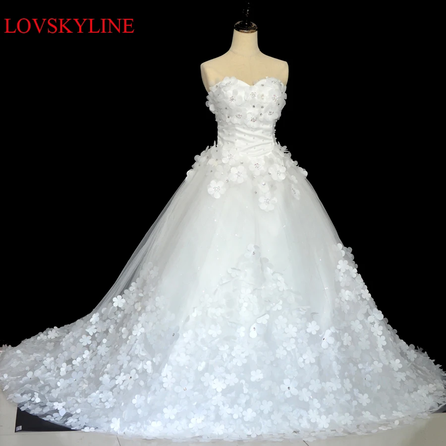 2018 Robe De Mariage Princess Luxury Appliques Beading sweetheart Royal train Wedding Dress Custom sizes Vestido De Noiva
2018 Robe De Mariage Princess Luxury Appliques Beading sweetheart Royal train Wedding Dress Custom sizes Vestido De Noiva