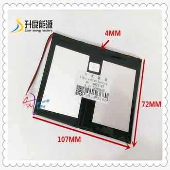 3.7V 5000mAH 4072107 Polymer lithium ion / Li-ion battery for tablet pc