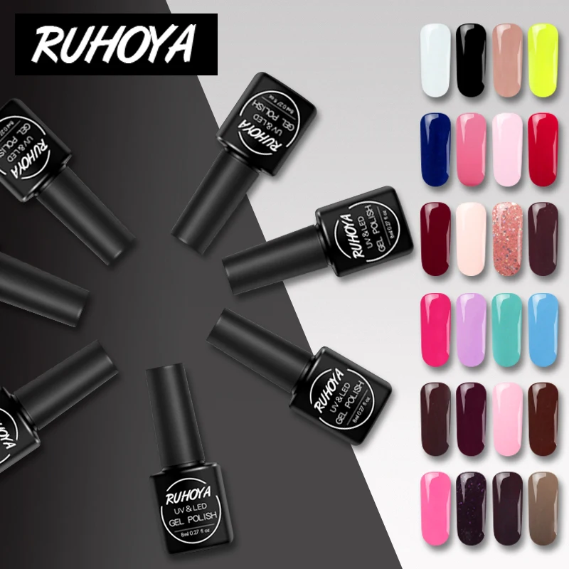 Ruhoya Color UV LED Lamp Gelpolish DIY Nail Art Semi Permanent Enamel Soak Off UV LED Pure Color Gel Polish Nail Varnish Lacuqer
Ruhoya Color UV LED Lamp Gelpolish DIY Nail Art Semi Permanent Enamel Soak Off UV LED Pure Color Gel Polish Nail Varnish Lacuqer