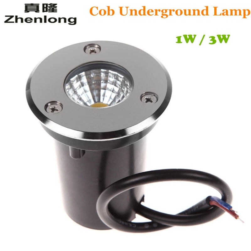 Zhenlong 1 W/3 W LED Cob подземный светильник 12V AC110V 220V Открытый IP67 Водонепроницаемый
