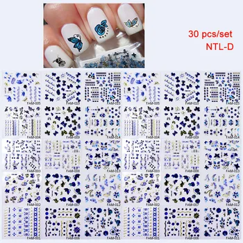 MAFANAILS 30Pcs/Set Nail Art Sticker Sets 3D Mixed Color Blue/Gold Nail Stickers For Decals DIY Women/Girls Nails Art Decoration
MAFANAILS 30Pcs/Set Nail Art Sticker Sets 3D Mixed Color Blue/Gold Nail Stickers For Decals DIY Women/Girls Nails Art Decoration