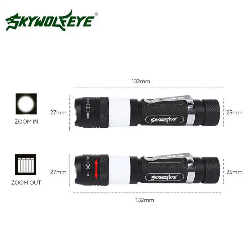 G700 X800 Tactical Zoomable XML T6 LED Military Flashlight Light Lamp torch flashlight t6 powerful led flashlight #4A31 (9)