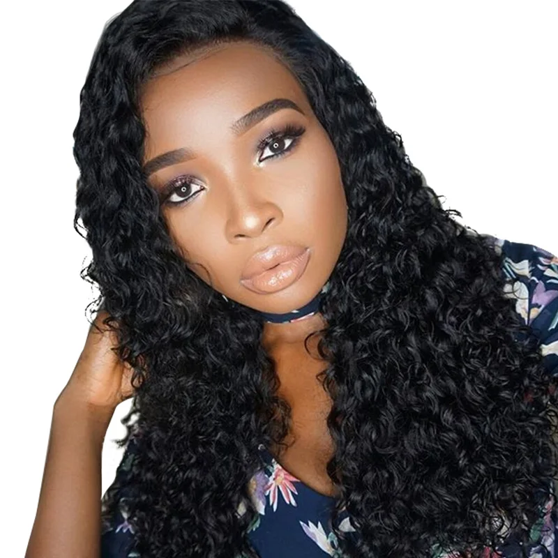 Curly Lace Front Human Hair Wigs 130 Density Brazilian Lace Frontal Hair Wig Pre Plucked With Baby Honey Queen Remy Short Curly Human Hair Wigs Half