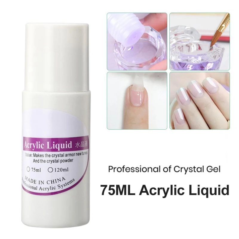 75ml Acrylic Monomer Crystal Nail Liquid Crystal Liquid Crystal Sculpture Nail Polish Tools For French Manicure Nail Salon DIY
75ml Acrylic Monomer Crystal Nail Liquid Crystal Liquid Crystal Sculpture Nail Polish Tools For French Manicure Nail Salon DIY