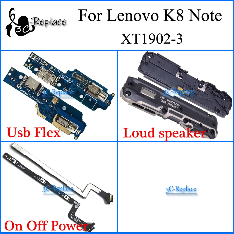 For Lenovo K8 Note XT1902-3 Loud speaker USB Charger Charging On/Off Power volume Flex Cable
For Lenovo K8 Note XT1902-3 Loud speaker USB Charger Charging On/Off Power volume Flex Cable
