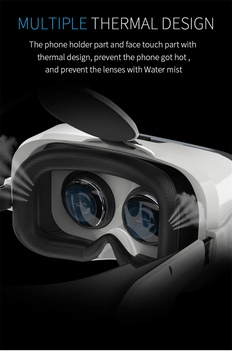 Helmet Virtual Reality VR Glasses Headset Stereo Box BOBO VR for 4-6' Mobile Phone Sadoun.com
