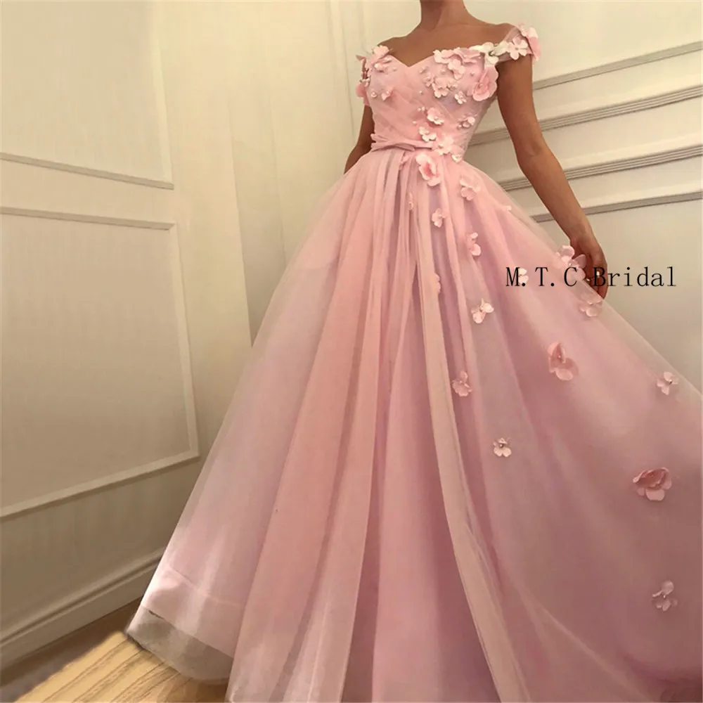 Elegant Pink Flowers Tulle Evening Dress Off The Shoulder A Line Long Formal Prom Gowns 2019 Custom Made Vestido De Fiesta Cheap
Elegant Pink Flowers Tulle Evening Dress Off The Shoulder A Line Long Formal Prom Gowns 2019 Custom Made Vestido De Fiesta Cheap
