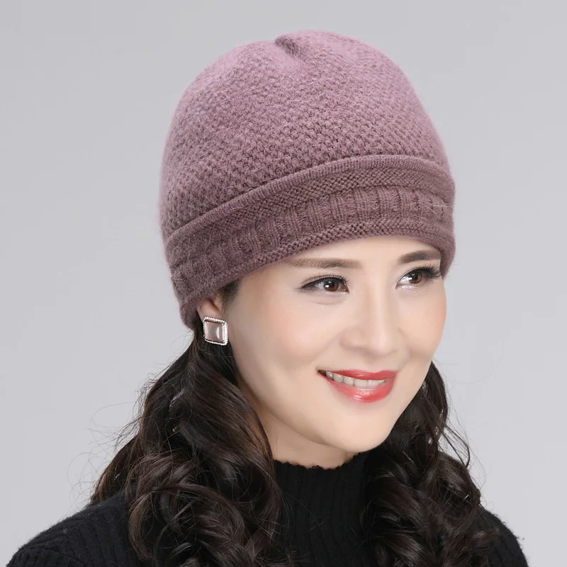 Women's Winter Rabbit Hair Hat Mother Knitted Wool Warm Ears Hat Scarf Grandma's Scarves Knitted Woolen Hat B-7767
Women's Winter Rabbit Hair Hat Mother Knitted Wool Warm Ears Hat Scarf Grandma's Scarves Knitted Woolen Hat B-7767