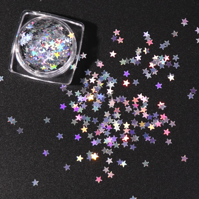 3mm Star Shape Holographic Nail Glitter Laser Silver Nail Flakes Shiny Paillette Nail Polish Decorations 5g
3mm Star Shape Holographic Nail Glitter Laser Silver Nail Flakes Shiny Paillette Nail Polish Decorations 5g
