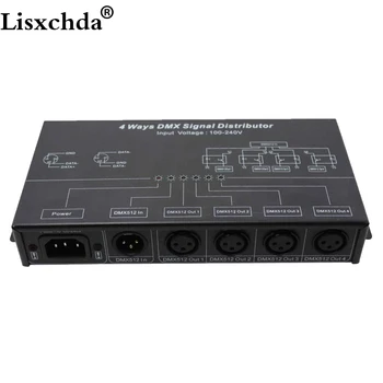 AC100-240V input DMX amplifier/Splitter/DMX signal repeater/ 4 output ports DMX512 signal distributor DMX124
AC100-240V input DMX amplifier/Splitter/DMX signal repeater/ 4 output ports DMX512 signal distributor DMX124
