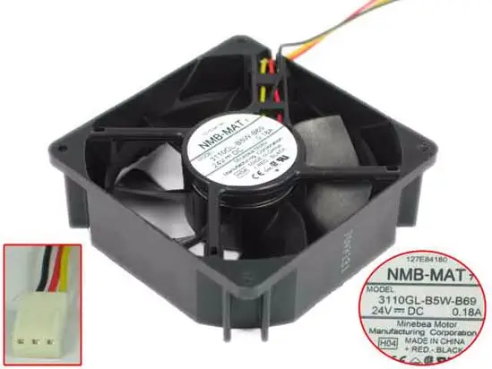 NMB-MAT 3110GL-B5W-B69 H04 H01 DC 24V 0.18A 80x80x25 мм 3-проводной Вентилятор охлаждения сервера
NMB-MAT 3110GL-B5W-B69 H04 H01 DC 24V 0.18A 80x80x25 мм 3-проводной Вентилятор охлаждения сервера