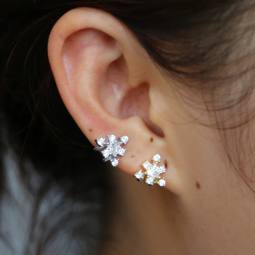 Clip-on Earrings No Pierced Non-piercing Earcuff Ear Clip Earrings Without Piercing 925 sterling silver flower beautiful cz cuff
Clip-on Earrings No Pierced Non-piercing Earcuff Ear Clip Earrings Without Piercing 925 sterling silver flower beautiful cz cuff