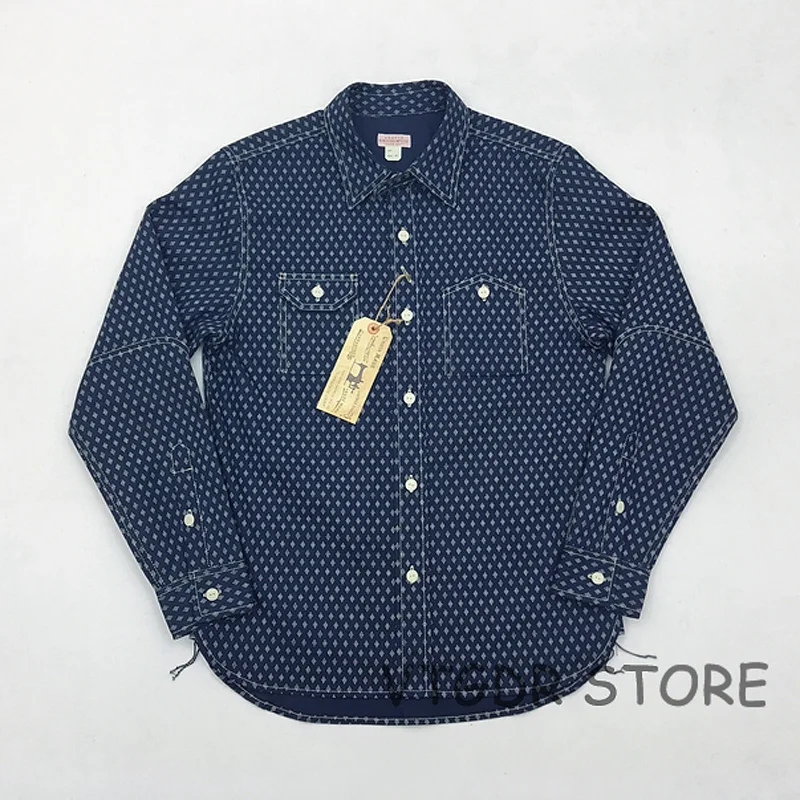 Bob Dong 1920s Wabash Indigo Work Shirt Vintage Button-Down Long Sleeve Casual Shirts
Bob Dong 1920s Wabash Indigo Work Shirt Vintage Button-Down Long Sleeve Casual Shirts