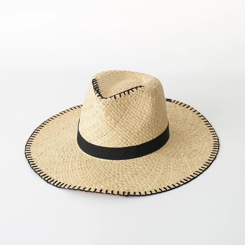 01905-HH7149 Natural raffia grass Handmade Geometric suture solid fedoras hat men women panama jazz cap
01905-HH7149 Natural raffia grass Handmade Geometric suture solid fedoras hat men women panama jazz cap
