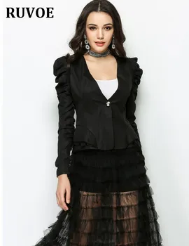 Ruched Puff Sleeve Tunic Basic Coats Women Spring 2018 Elegants Jackets Black White Causal Female Tops Suit Jacket
Ruched Puff Sleeve Tunic Basic Coats Women Spring 2018 Elegants Jackets Black White Causal Female Tops Suit Jacket