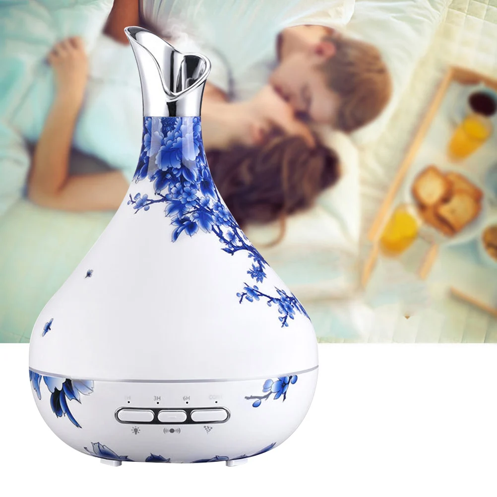 UK Plug Blue-and-white Porcelain Ultrasonic LED Color Night Light Cool Mist Aroma Humidifier Essential for Home Office Yoga SPA
UK Plug Blue-and-white Porcelain Ultrasonic LED Color Night Light Cool Mist Aroma Humidifier Essential for Home Office Yoga SPA