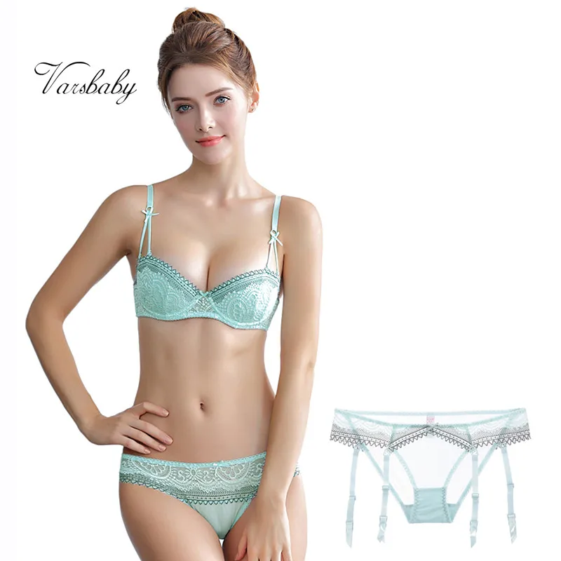 Varsbaby sexy unlined underwire half cup lace underwear set 1 bras +2 panties 3 pcs/lots for lady
Varsbaby sexy unlined underwire half cup lace underwear set 1 bras +2 panties 3 pcs/lots for lady
