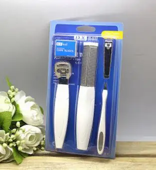 5 in 1 Pedicure Tools Foot Care Set Mixed implements with foot file,knife,nail clippers,blade and Hard Dead Skin Corns Removers
5 in 1 Pedicure Tools Foot Care Set Mixed implements with foot file,knife,nail clippers,blade and Hard Dead Skin Corns Removers