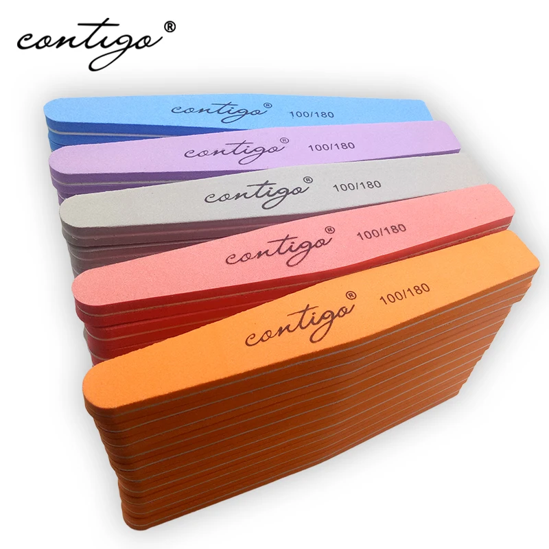Contigo 10pcs/lot Professional Nail File 100/180 Double Side Nails Buffer Sponge Colorful Manicure Design Files For Nail Art
Contigo 10pcs/lot Professional Nail File 100/180 Double Side Nails Buffer Sponge Colorful Manicure Design Files For Nail Art