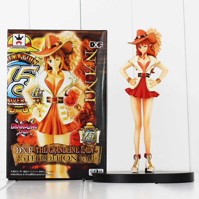 17cm Anime cartoon One Piece Nami Figure Grandline Lady 15th Anniversary Sexy PVC Action Figure Model Toys Doll kids gift
17cm Anime cartoon One Piece Nami Figure Grandline Lady 15th Anniversary Sexy PVC Action Figure Model Toys Doll kids gift